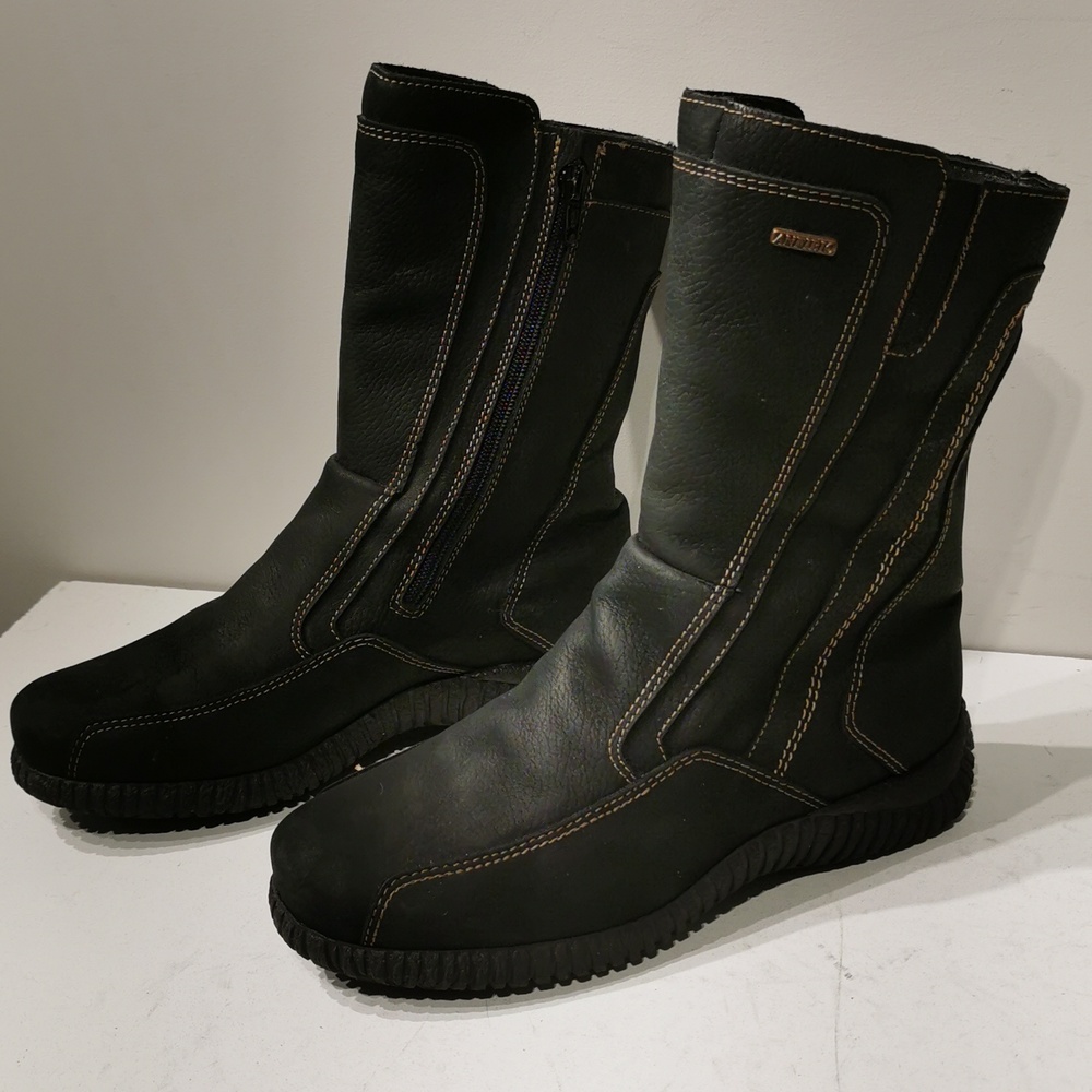 Black Leather Women's Boots